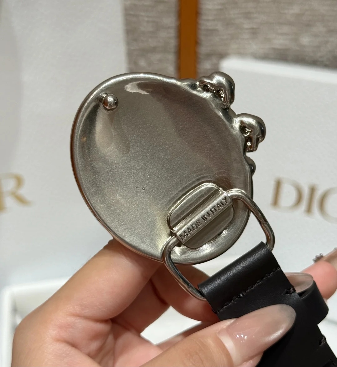 DIOR Belts Calf Leather One Size 2.5cm Width A80202608050127 - Image 5
