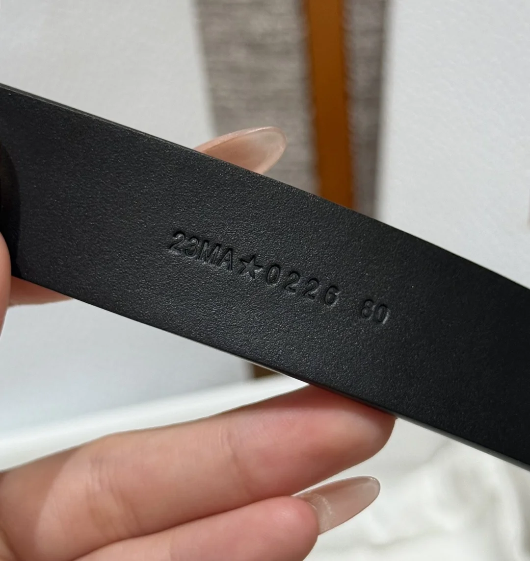 DIOR Belts Calf Leather One Size 2.5cm Width A80202608050127 - Image 6