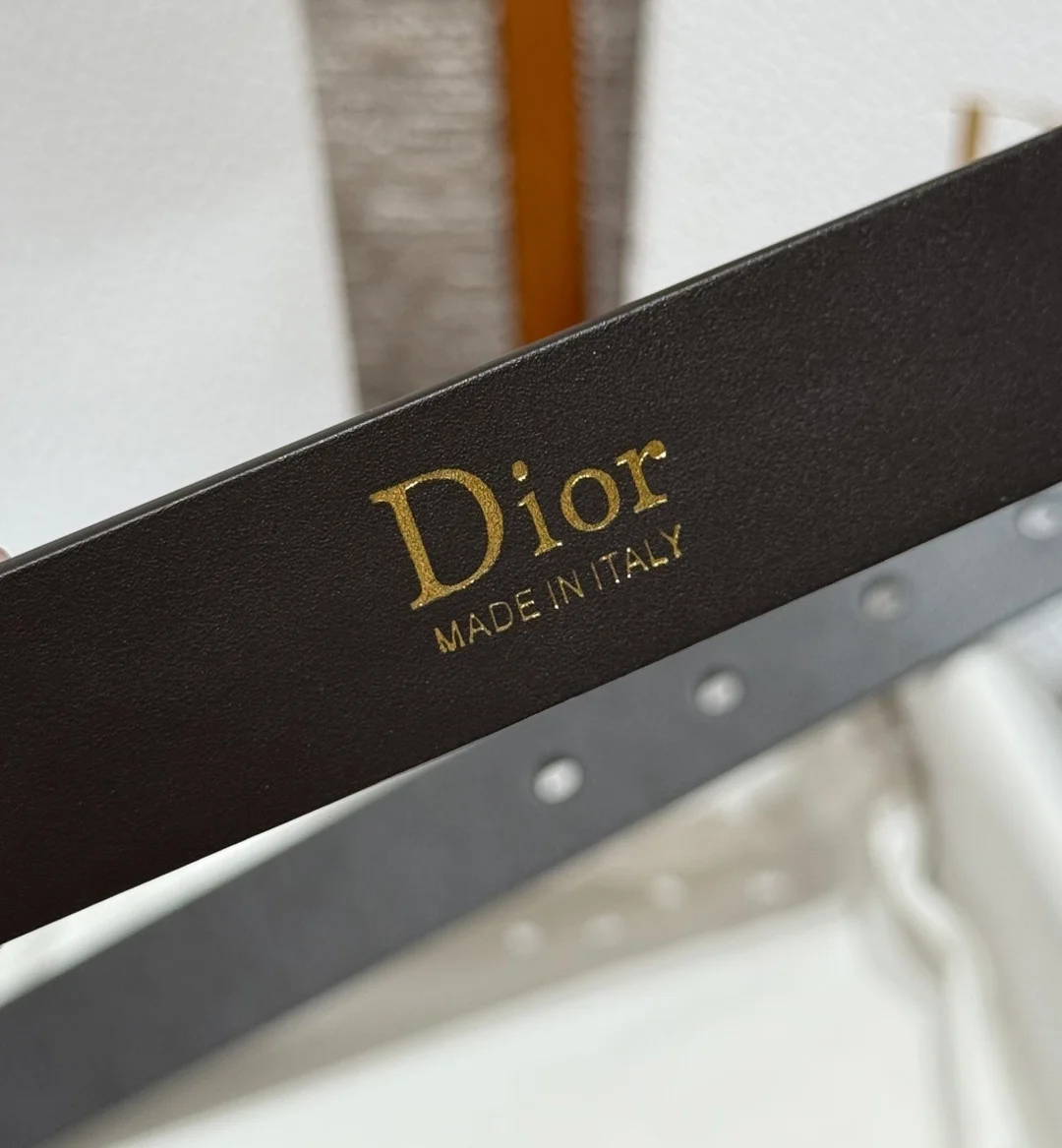 DIOR Belts Calf Leather One Size 2.5cm Width A80202608050127 - Image 7