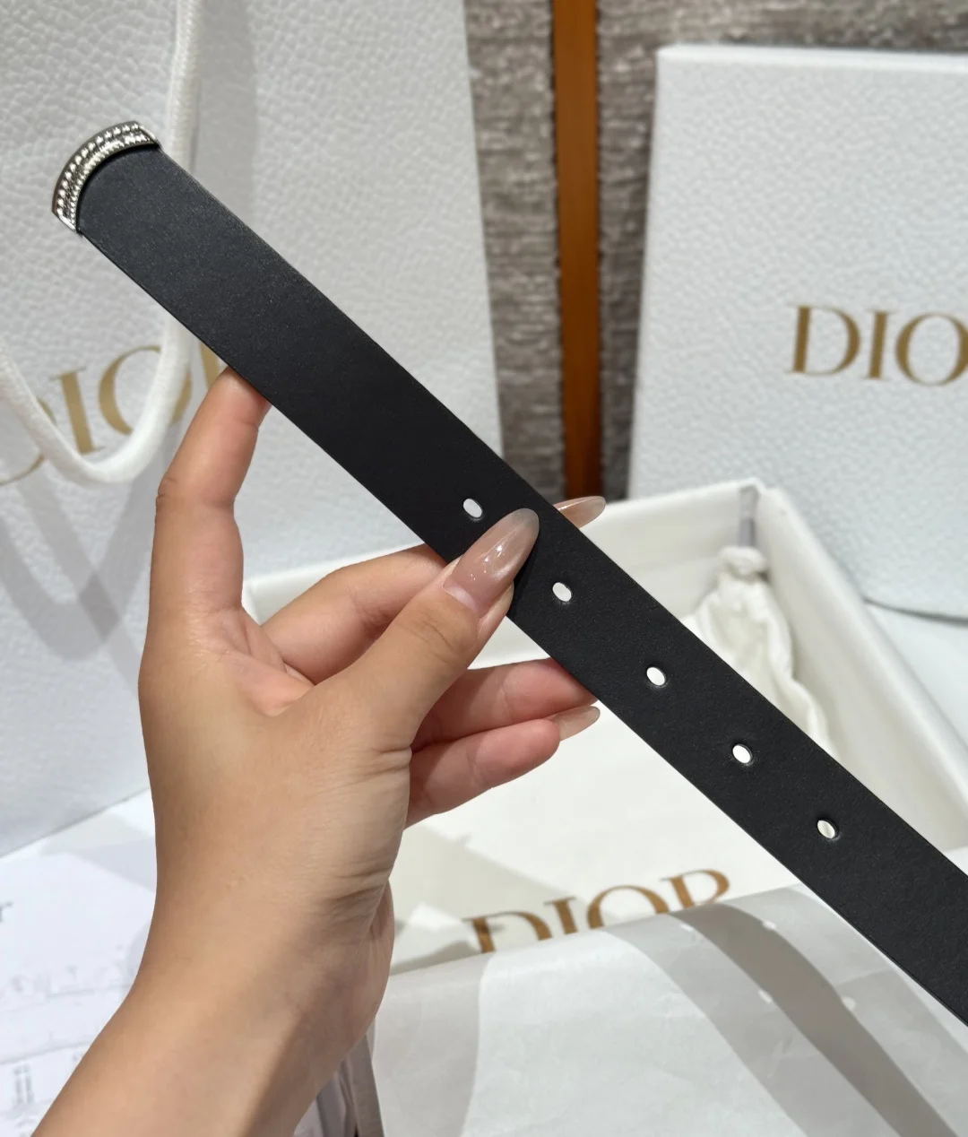 DIOR Belts Calf Leather One Size 2.5cm Width A80202608050127 - Image 8