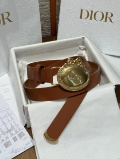 DIOR Belts Calf Leather One Size 2.5cm Width A80202608050128