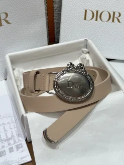 DIOR Belts Calf Leather One Size 2.5cm Width A80202608050131