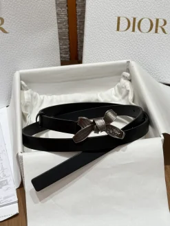 DIOR Belts Calfskin Leather One Size 1.5cm Width A70202608050163