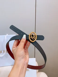 DIOR Belts Calfskin Leather One Size 2.5cm Width A70202608050030