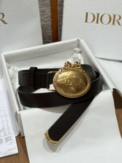 DIOR Belts Calfskin Leather One Size 2.5cm Width A80202608050126