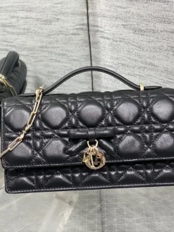 Alternative view of DIOR Clutches Bags Lamb Leather (Black-Gold) 21X11X5CM G00202608060394