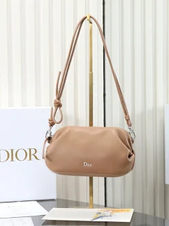 DIOR Clutches Bags Lamb Leather (Brown-SiDIORer) 20x11x8CM F50202608060225