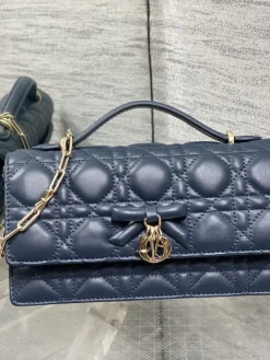 Alternative view of DIOR Clutches Bags Lamb Leather (Dark Blue-Gold) 21X11X5CM G00202608060392