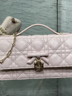 DIOR Clutches Bags Lamb Leather (Pink-Gold) 21X11X5CM G00202608060387