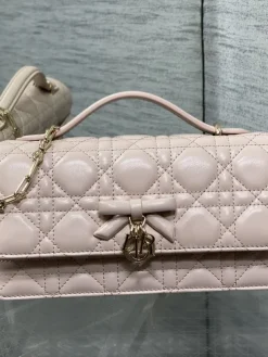 DIOR Clutches Bags Lamb Leather (Pink-Gold) 21X11X5CM G00202608060389