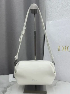 DIOR Clutches Bags Lamb Leather (White-SiDIORer) 20X11X8CM F00202608060275
