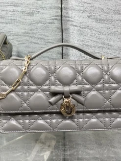Alternative view of DIOR Clutches Bags Lambskin Leather (Gray-Gold) 21X11X5CM E80202608060200