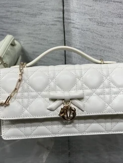 Alternative view of DIOR Clutches Bags Lambskin Leather (White-Gold) 21X11X5 CM G00202608060395