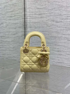 Alternative view of DIOR Clutches Bags Lambskin (Yellow-Gold) 12X10X5CM E60202608060100