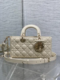 DIOR Crossbody Bags (Cream-Gold) 26X6X14CM G20202608060247