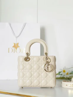 Alternative view of DIOR Crossbody Bags Lamb Leather (Beige-Gold) 20x18x8 cm I50202608060319