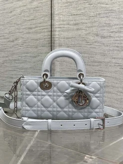DIOR Crossbody Bags Lamb Leather (Light Blue-SiDIORer) 22X6X12CM G00202608060115