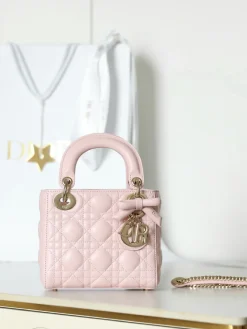 Alternative view of DIOR Crossbody Bags Lamb Leather (Pink-Gold) 17X15X7CM I50202608060012
