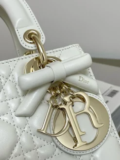 Alternative view of DIOR Crossbody Bags Lamb Leather (White-Gold) 20X8X17CM G20202608060156