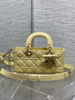 DIOR Crossbody Bags Lamb Leather (Yellow-Gold) 22X6X12CM G00202608060110