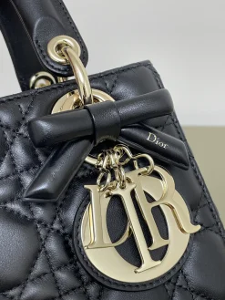 Alternative view of DIOR Crossbody Bags Lambskin Leather (Black-Gold) 20X8X17CM G20202608060157