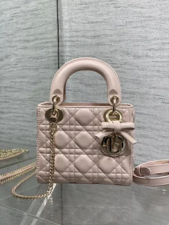 Alternative view of DIOR Crossbody Bags Leather (Pink-Gold) 17X7X15CM F20202608060432