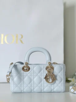 DIOR Crossbody Bags (Light Blue-Gold) 22X12X6CM I50202608060317