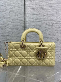 Alternative view of DIOR Crossbody Bags Patent Leather (Light Yellow-Gold) 26X6X14CM G20202608060111