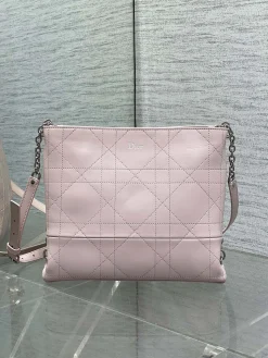 DIOR Crossbody Bags Quilted Leather (Pink-SiDIORer) 25X21X7 CM E20202608060179