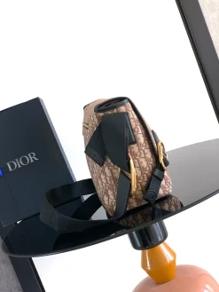 Alternative view of DIOR Messenger Bags Oblique Canvas (Brown-Black) 27X23X13CM E50202608060172