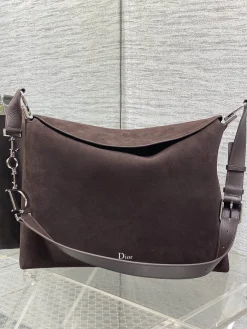 DIOR Messenger Bags Suede Leather (Brown-SiDIORer) 39X29X11CM H00202608060465
