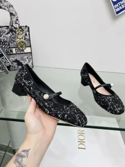 DIOR Mules Metal Lambskin & Tweed EU34-43 B40202608031249