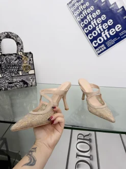 Alternative view of DIOR Sandals Crystal Mesh Leather EU33-44 B60202608031235