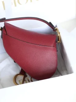 Alternative view of DIOR Shoulder Bags Grained Calfskin Leather (Red-Gold) 21X18X5CM H50202608060295