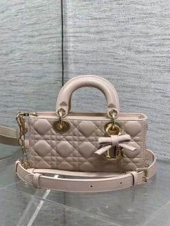 DIOR Shoulder Bags Lamb Leather (Pink-Gold) 22X6X12CM G20202608060431