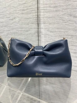 Alternative view of DIOR Shoulder Bags Lambskin Leather (Blue-Gold) 26X16X10CM F80202608060424