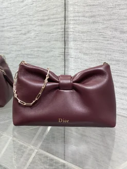 Alternative view of DIOR Shoulder Bags Lambskin Leather (Burgundy-Gold) 26X16X10CM F80202608060429