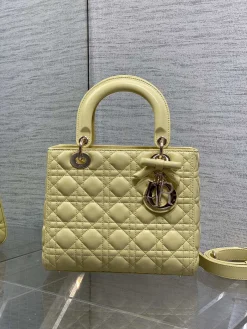 Alternative view of DIOR Shoulder Bags Lambskin Leather (Yellow-Gold) 24CM G20202608060098