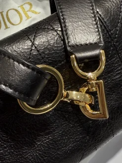 Alternative view of DIOR Shoulder Bags Leather (Black-Gold) 23X14X16CM I80202608060341