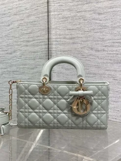 Alternative view of DIOR Shoulder Bags Patent Leather (Light Blue-Gold) 26X6X14CM G20202608060122
