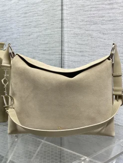 DIOR Shoulder Bags Suede Leather (Beige-SiDIORer) 39X29X11CM H00202608060462
