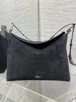 Alternative view of DIOR Shoulder Bags Suede Leather (Black-SiDIORer) 33X27X9CM G60202608060452