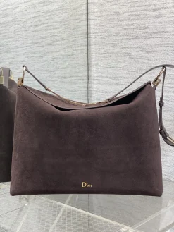 Alternative view of DIOR Shoulder Bags Suede Leather (Brown-Gold) 39X29X11CM H00202608060468