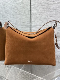 Alternative view of DIOR Shoulder Bags Suede Leather (Brown-SiDIORer) 39X29X11 CM H00202608060471