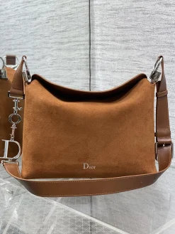 DIOR Shoulder Bags VeDIORet Leather (Brown-SiDIORer) 28X24X8CM G20202608060469