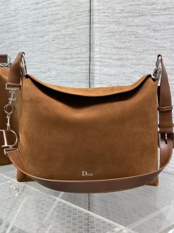 DIOR Shoulder Bags VeDIORet Leather (Brown-SiDIORer) 33X27X9CM G60202608060470