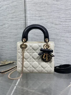 DIOR Shoulder Bags (White-Black) 17X7X15CM F20202608060346