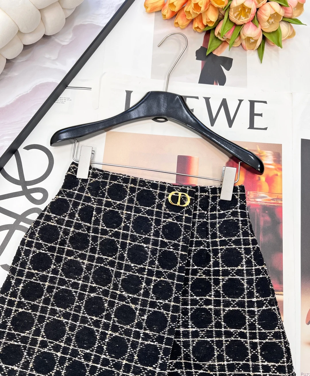 DIOR Skirts Gold Tweed S M L B55202608040136 - Image 7
