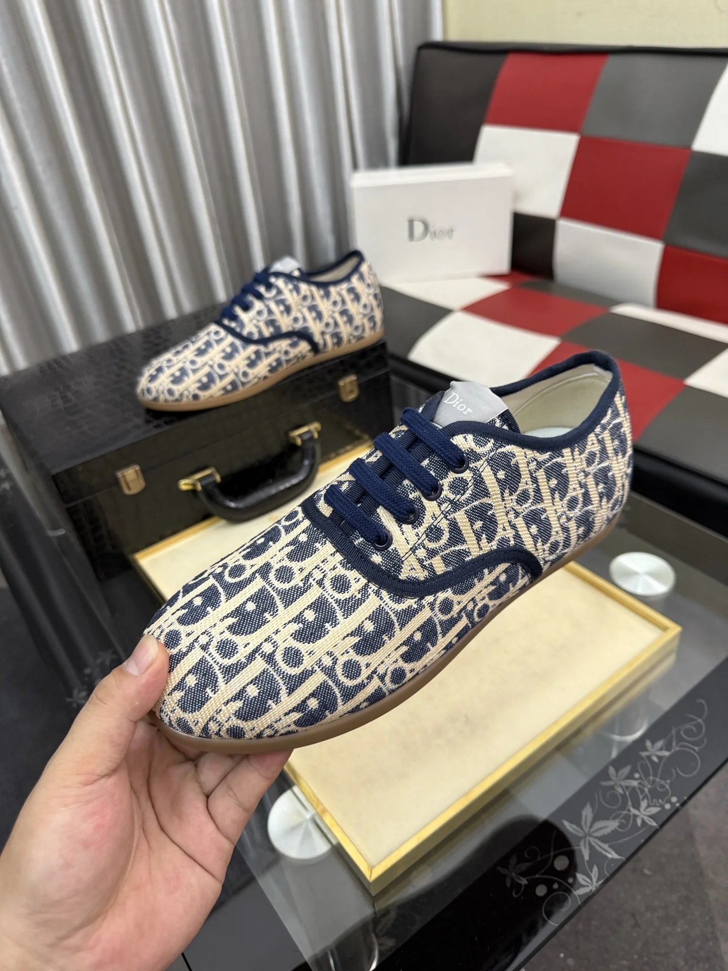 DIOR Sneakers Leather & Lambskin EU38-44 A90202608030177 - Image 5