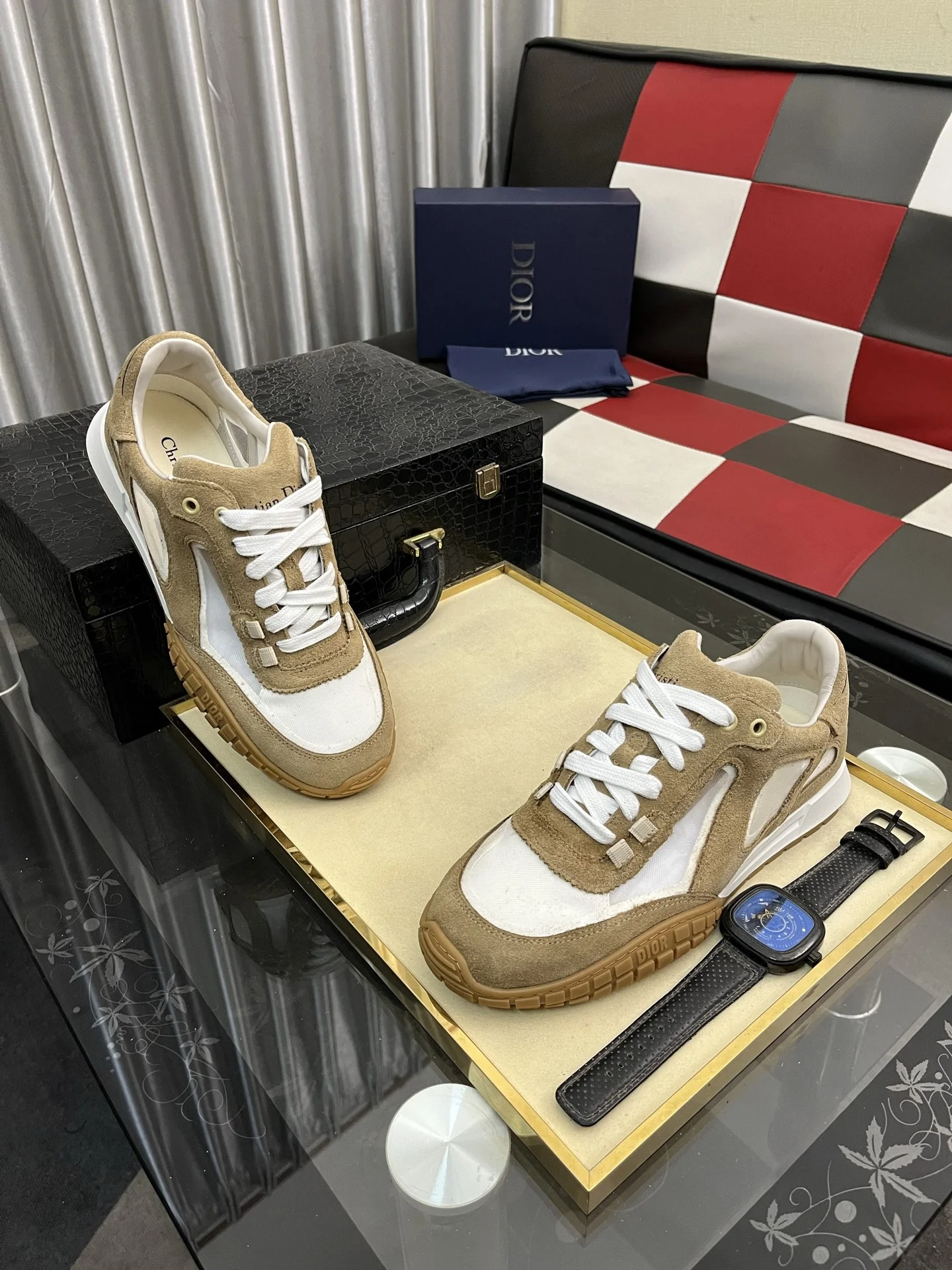 DIOR Sneakers Mesh & Calfskin EU38-44 B40202608030144